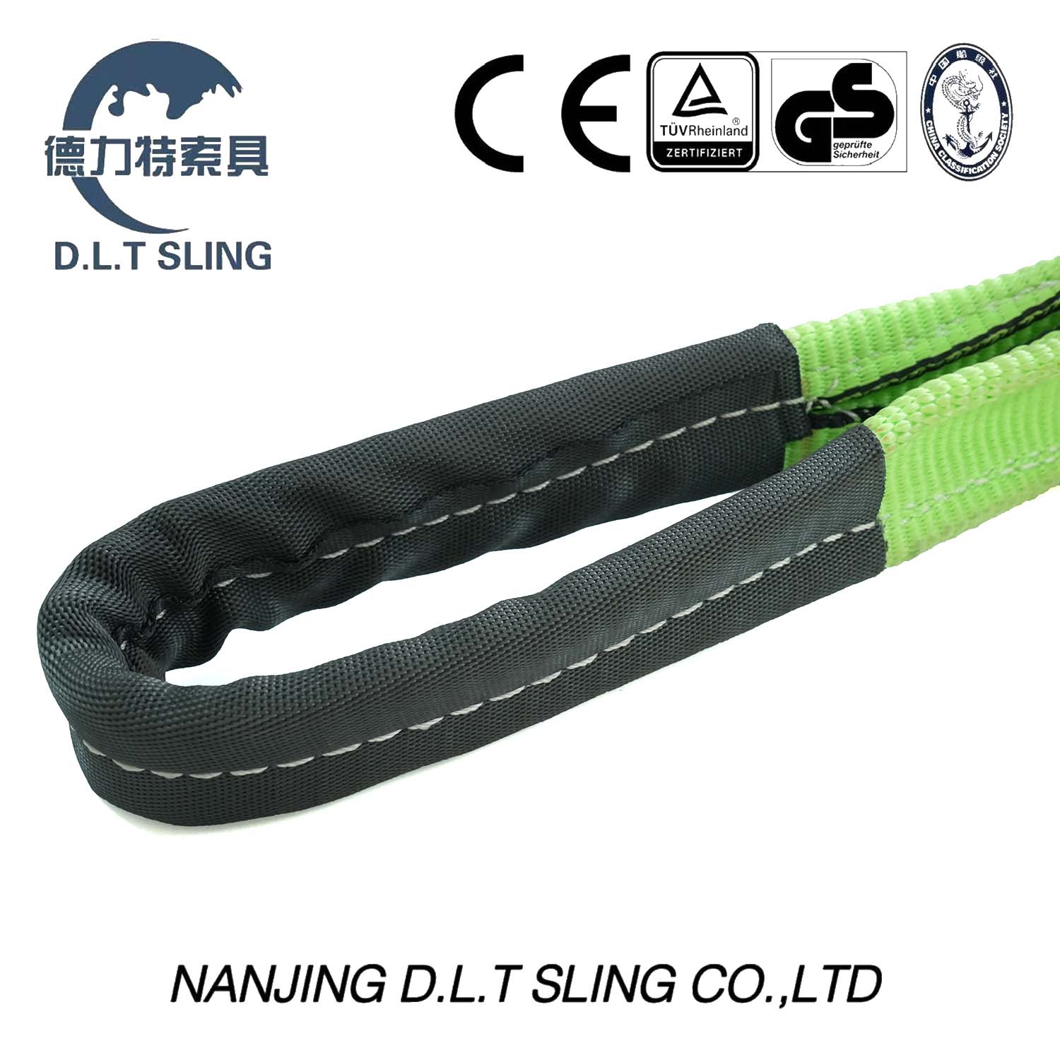 Буксирные ремни с CE, сертификатами GS Fluorescent Green